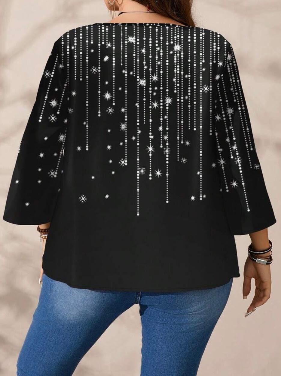 EMERY ROSE Plus Size Women's Sparkly
