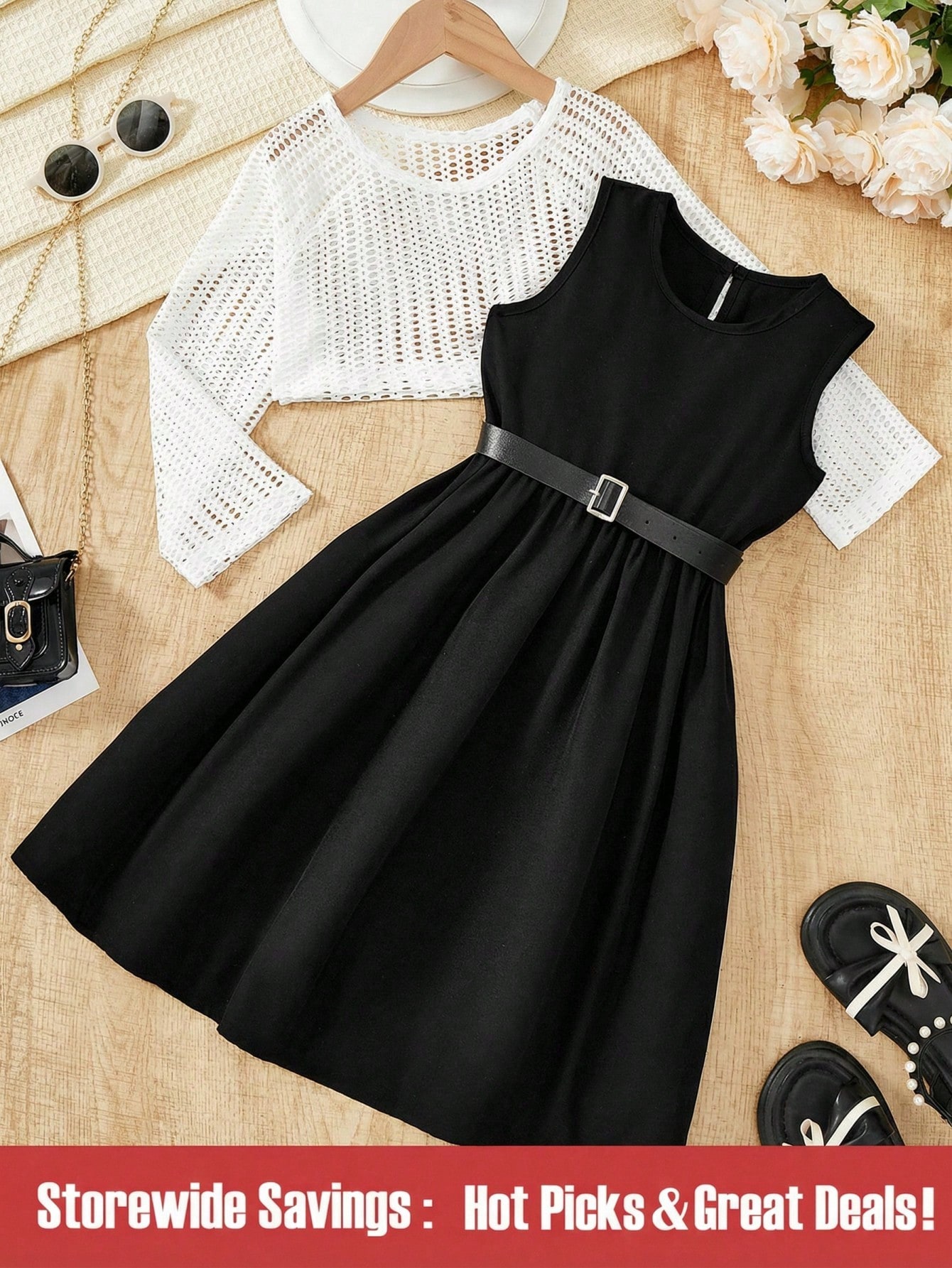 Girls' Two-Piece Set in One Color