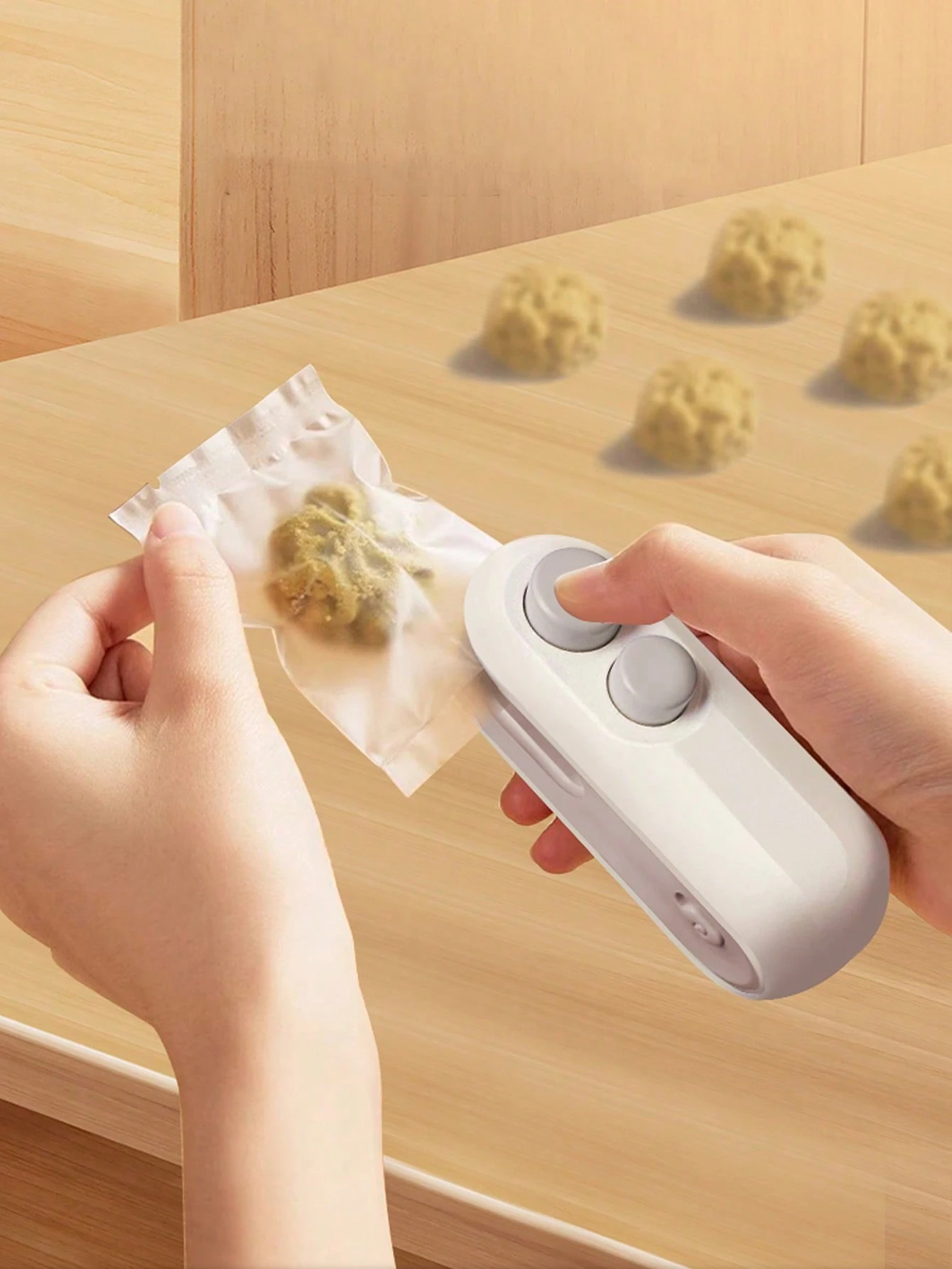2-in-1 Rechargeable Mini Plastic Bag Sealer with Cutting Knife