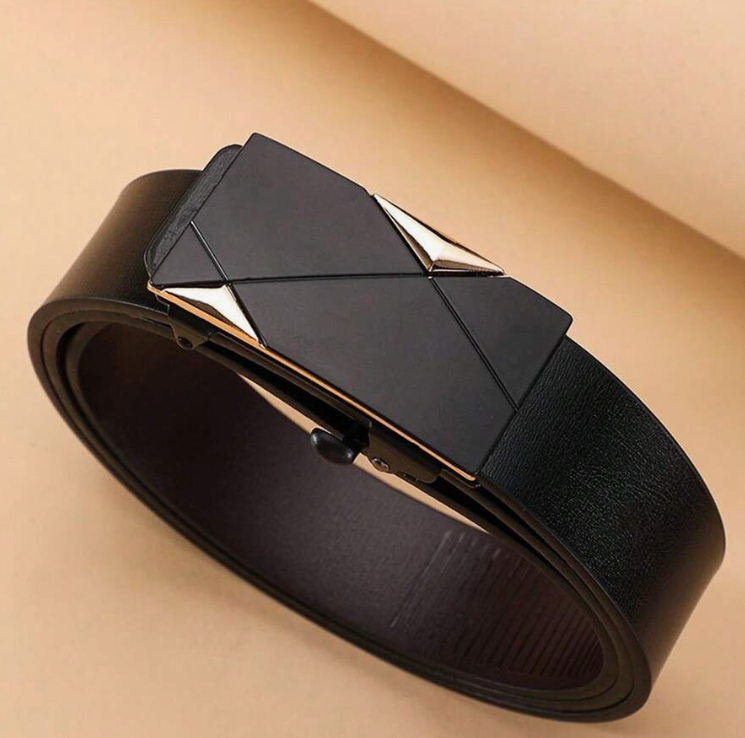 1 piece Men's belt with automatic buckle