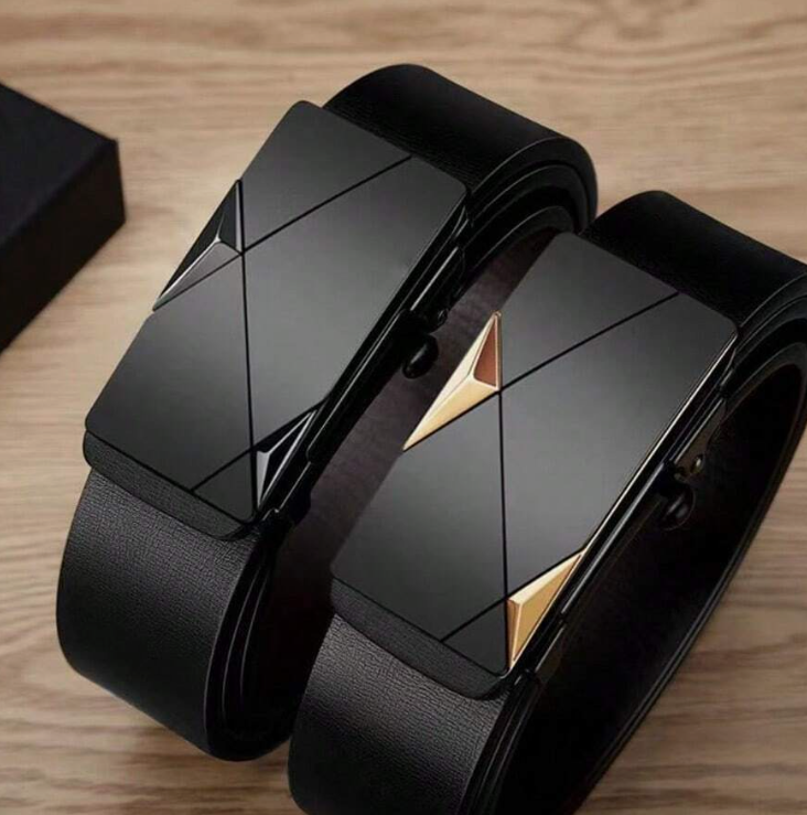1 piece Men's belt with automatic buckle
