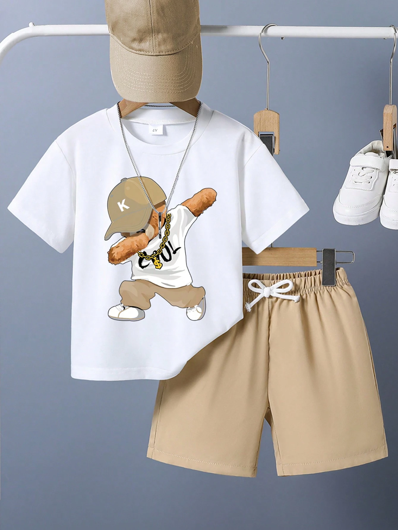 shorts and short-sleeved t-shirt set