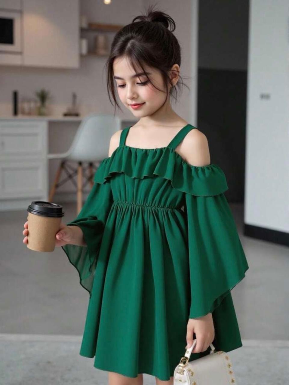 SHEIN Tween Girls Solid Color 