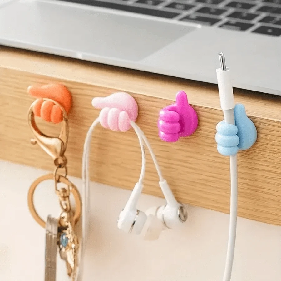 10-piece set of cartoon hand-shaped adhesive cable clips