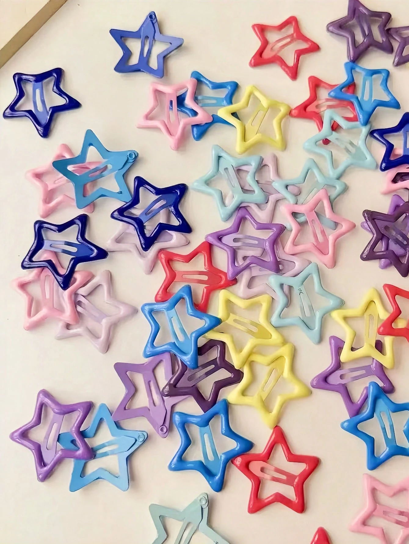 Set Y2K Colorful Oil Effect Star Hair Clips