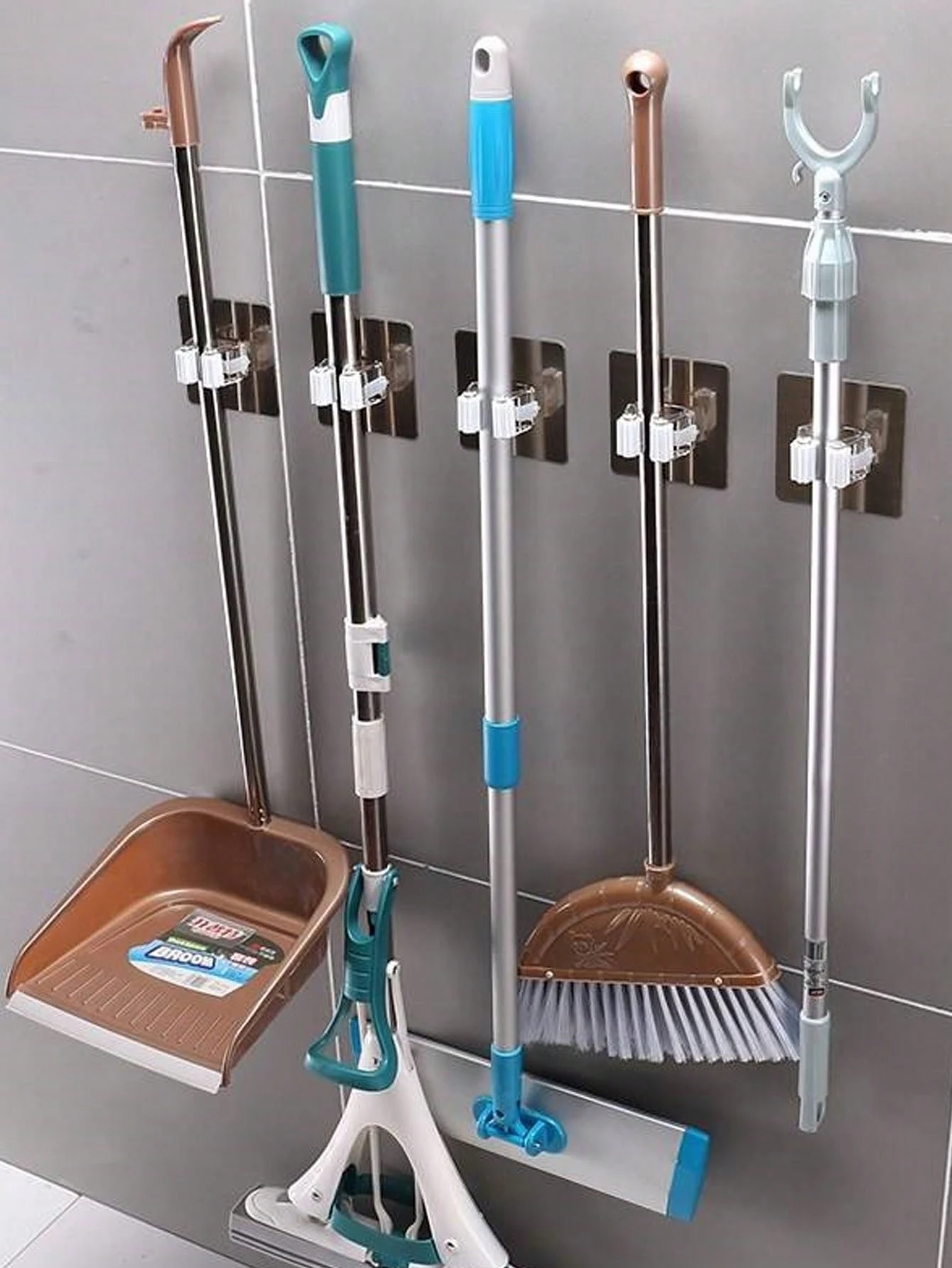 Heavy-Duty White Wall Hooks