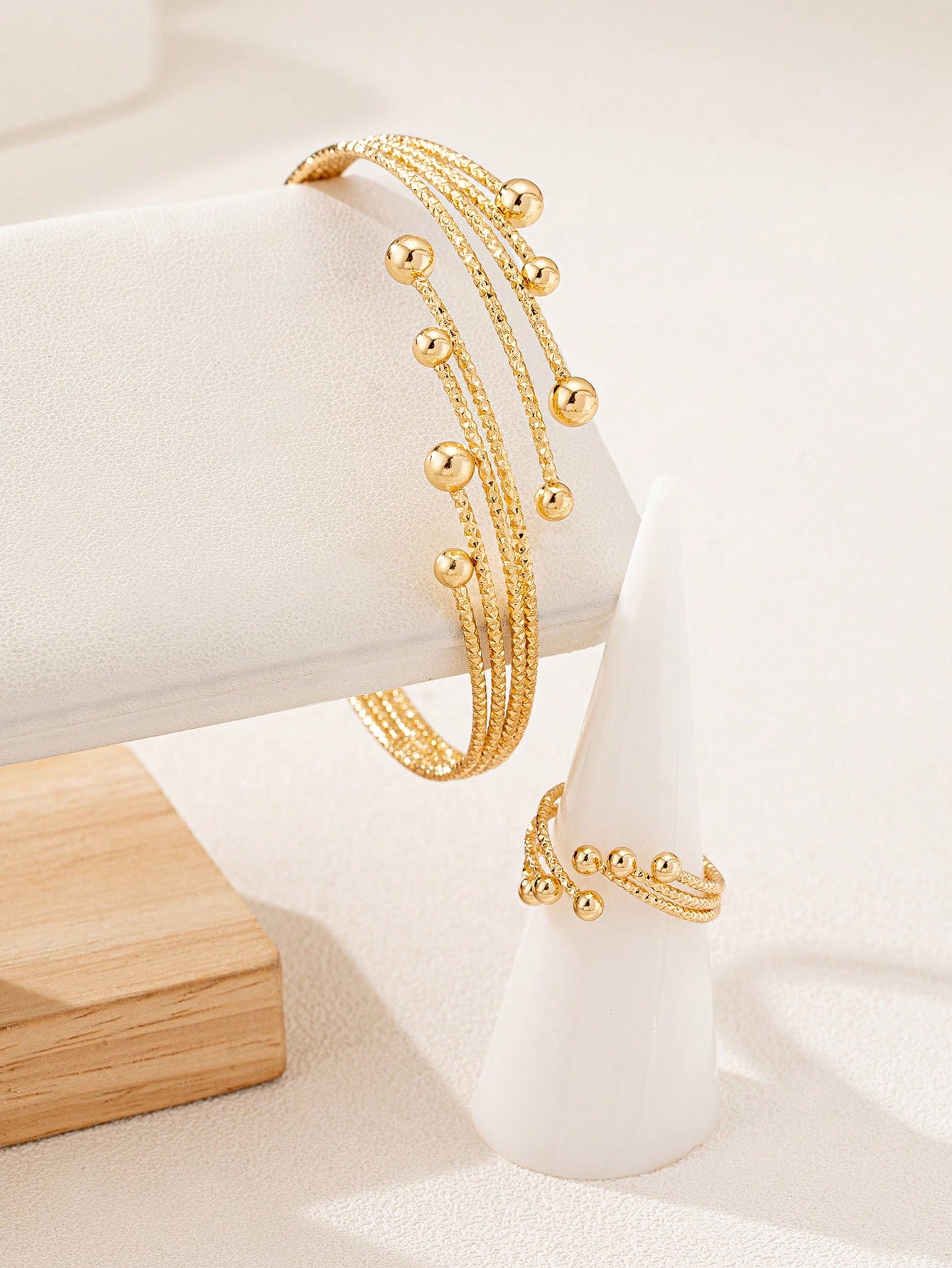Personalized Multi-Layer Minimalist Open Vintage Classic Bracelet & Ring Set (No Gift Box)